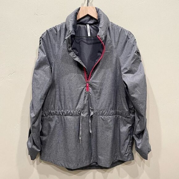 Fabletics Danielle Athletic Gray Pullover Jacket - Size: Large - Picture 2 of 11